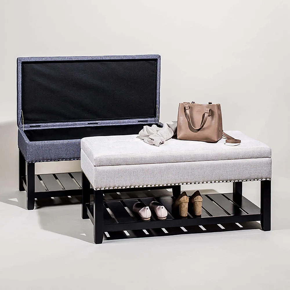 KSP Conrad Upholstered Storage Bench (Natural)