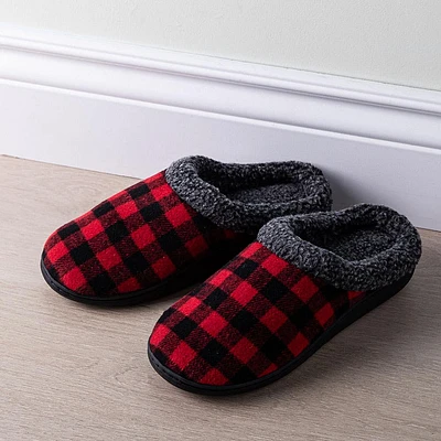 Every Sunday Ultra Soft 'Clog Style' Memory Foam Slippers Men Red