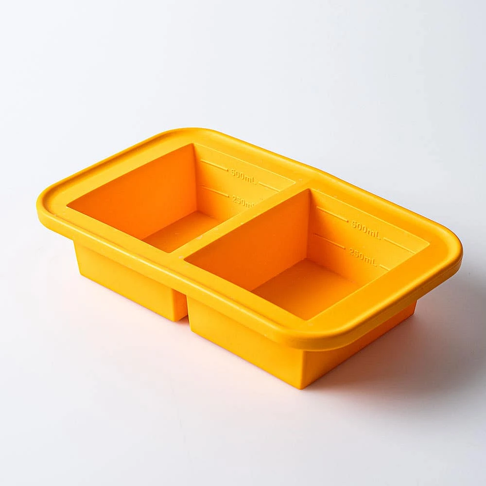 KSP Freezicube Silicone Food and Soup Tray 2 Cup 2 Cavity (Orange