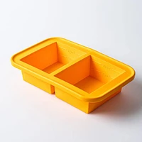 KSP Freezicube Silicone Food and Soup Tray 2 Cup 2 Cavity (Orange