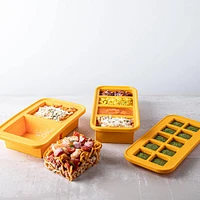 KSP Freezicube Silicone Food and Soup Tray 2 Cup 2 Cavity (Orange