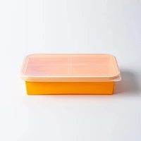 KSP Freezicube Silicone Food and Soup Tray 6 Cup 1 Cavity (Orange)