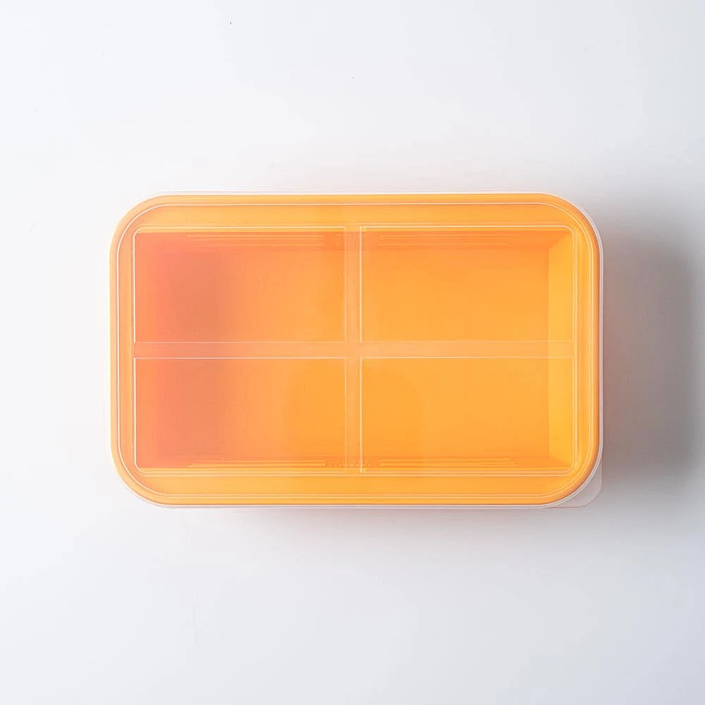 KSP Freezicube Silicone Food and Soup Tray 6 Cup 1 Cavity (Orange)