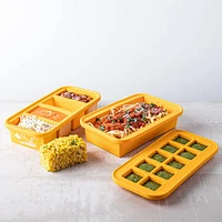 KSP Freezicube Silicone Food and Soup Tray 6 Cup 1 Cavity (Orange)