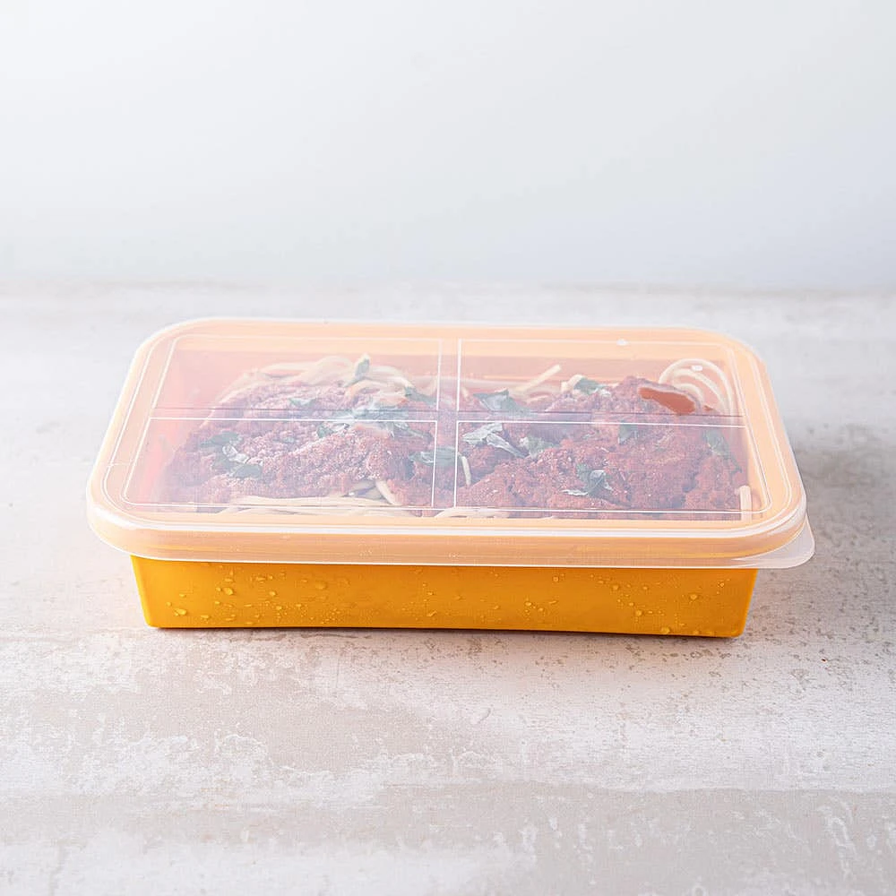 KSP Freezicube Silicone Food and Soup Tray 6 Cup 1 Cavity (Orange)