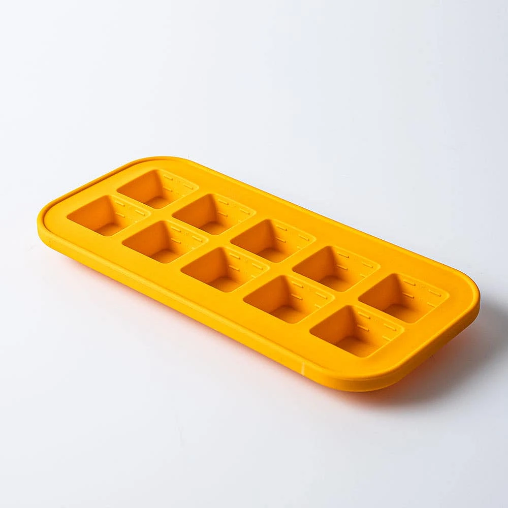 KSP Freezicube Silicone Food and Soup Tray 2 Tbsp 10 Cavity (Orange)