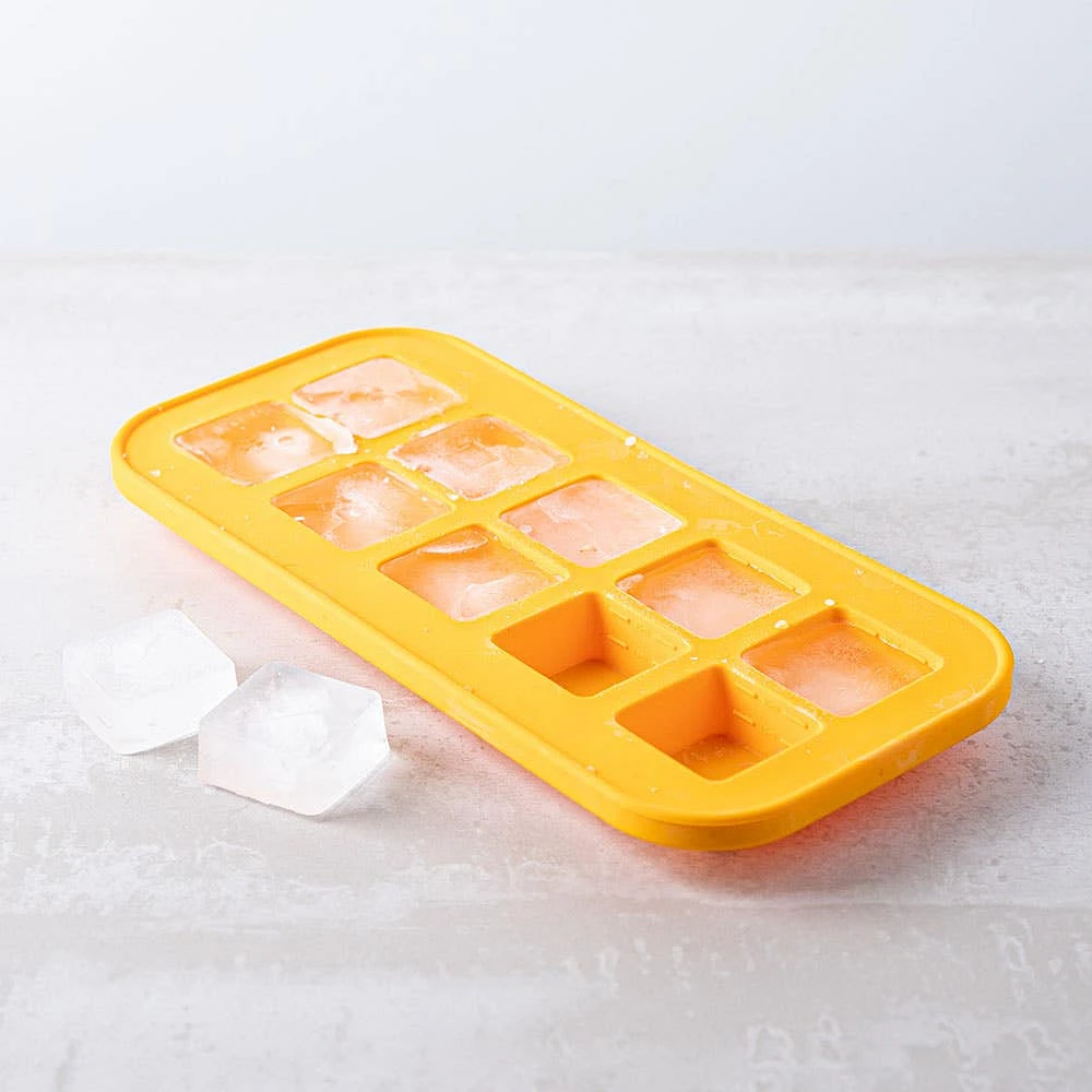 KSP Freezicube Silicone Food and Soup Tray 2 Tbsp 10 Cavity (Orange)