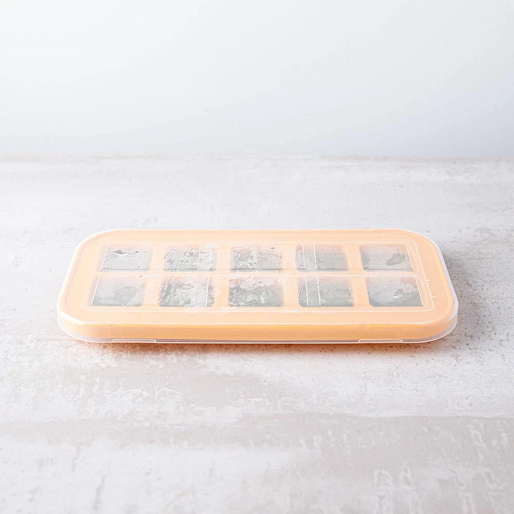 KSP Freezicube Silicone Food and Soup Tray 2 Tbsp 10 Cavity (Orange)