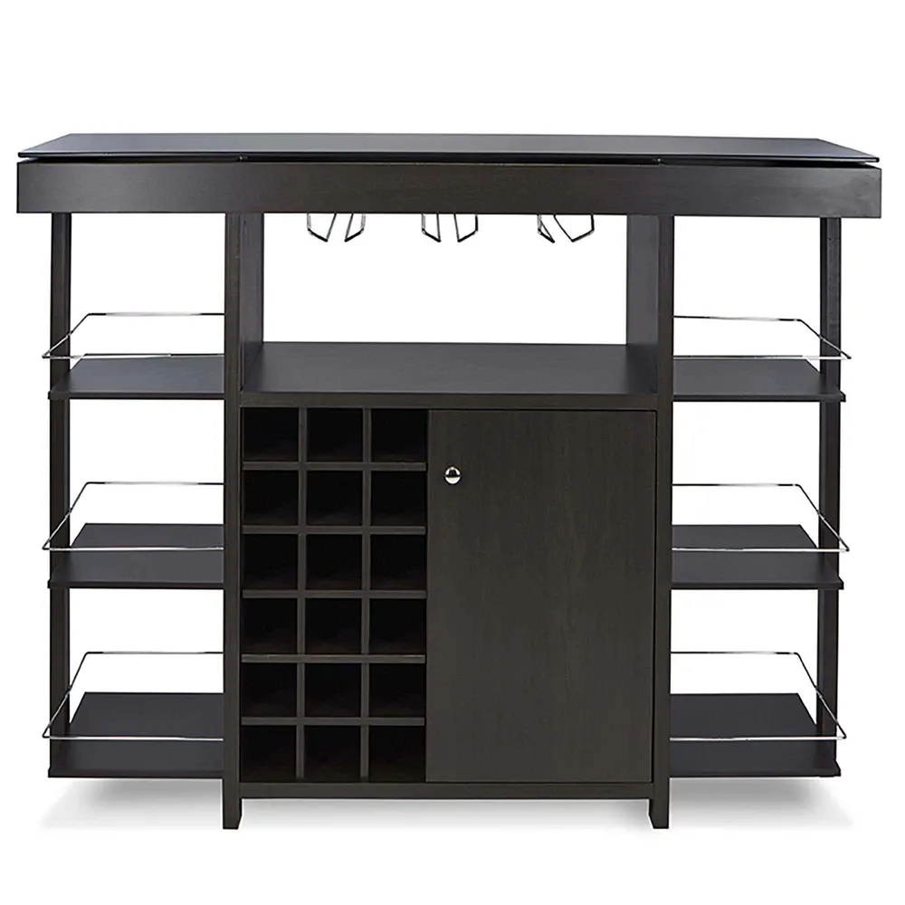 KSP Venice Bar Unit with Glass Top (Espresso)