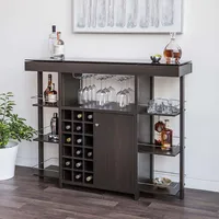 KSP Venice Bar Unit with Glass Top (Espresso)