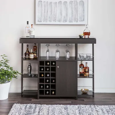 KSP Venice Bar Unit with Glass Top (Espresso)