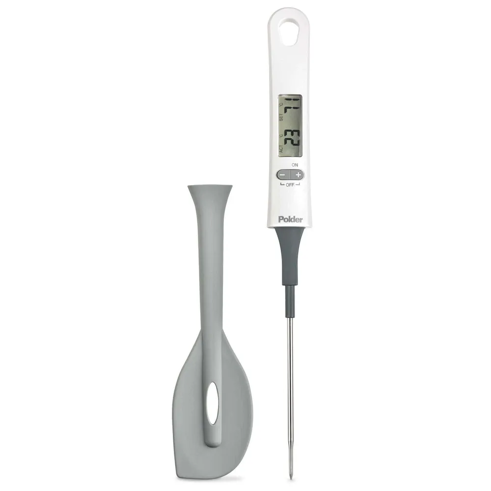 Polder Precise Digital Baking Thermometer (White/Grey)