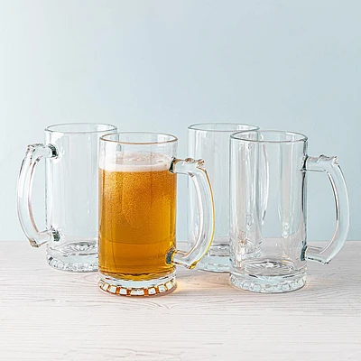 KSP Brewer's Choice Glass Beer Mug - Set of 4 (16oz.)