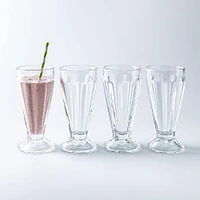KSP Sweet Shoppe Glass Milkshake - Set of 4 (Clear)