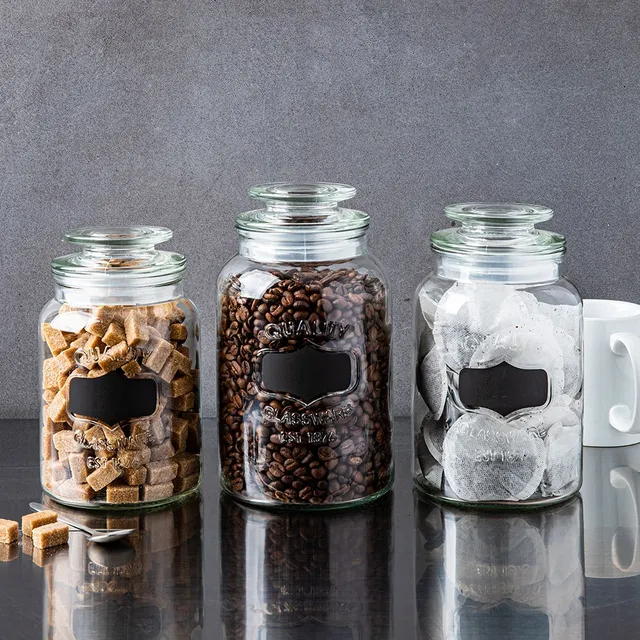 KSP Chalkboard Glass Spice Jar - Set of 6