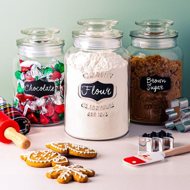 KSP Chalkboard Glass Spice Jar - Set of 6