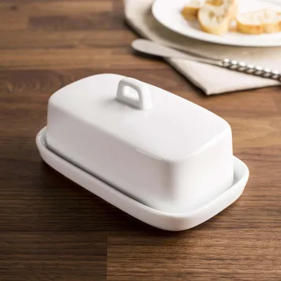 KSP Country Porcelain Butter Dish (White)