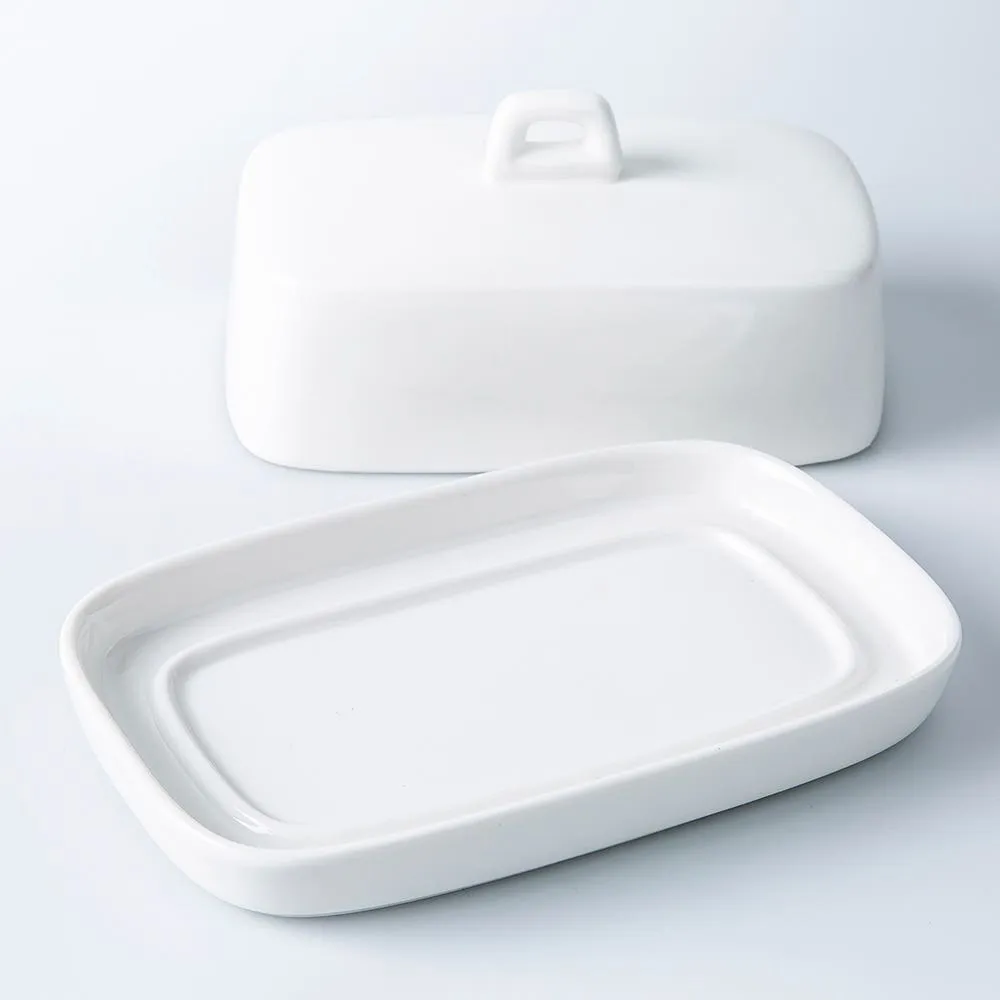 KSP Country Porcelain Butter Dish (White)