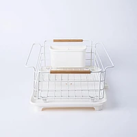 KSP Nova Dish Rack with Bamboo Handles (White/Natural)