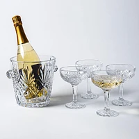 Godinger Dublin Crystal-Cut Champagne Ice Bucket & Coupe Set/5