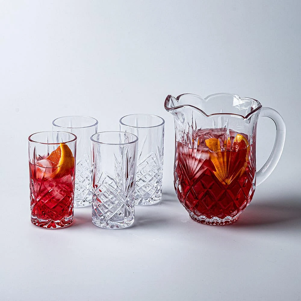 Godinger Dublin Crystal-Cut Pitcher & Highball Set/5