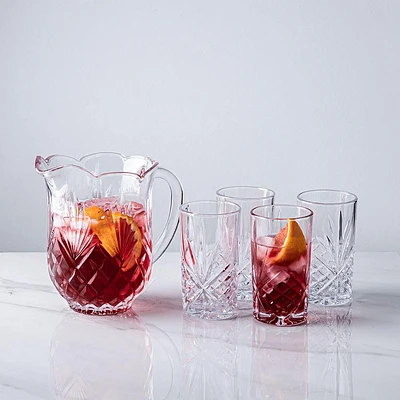 Godinger Dublin Crystal-Cut Pitcher & Highball Set/5