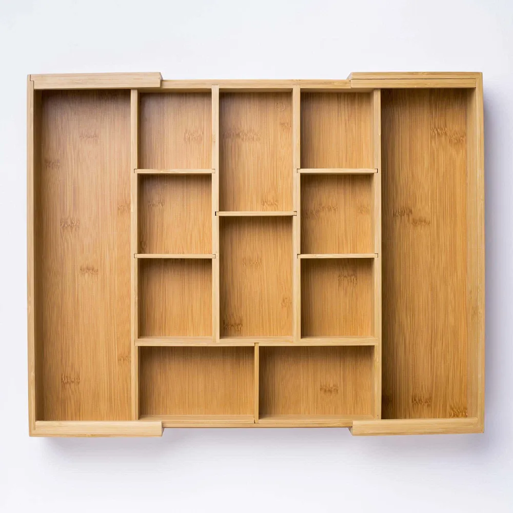 KSP Natura Bamboo Gadget Tray Expandable (Natural) 28/48 x 38 x 6.5 cm
