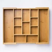 KSP Natura Bamboo Gadget Tray Expandable (Natural) 28/48 x 38 x 6.5 cm