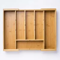 KSP Natura Bamboo Gadget Tray Expandable (Natural) 28/48 x 38 x 6.5 cm