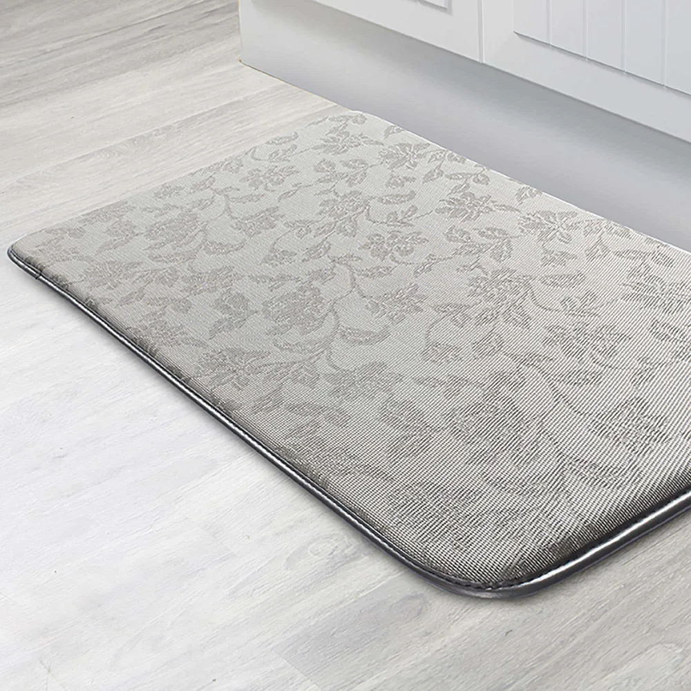 KSP Textaline 'Floral' Anti-Fatigue Memory Foam Mat (Tan)