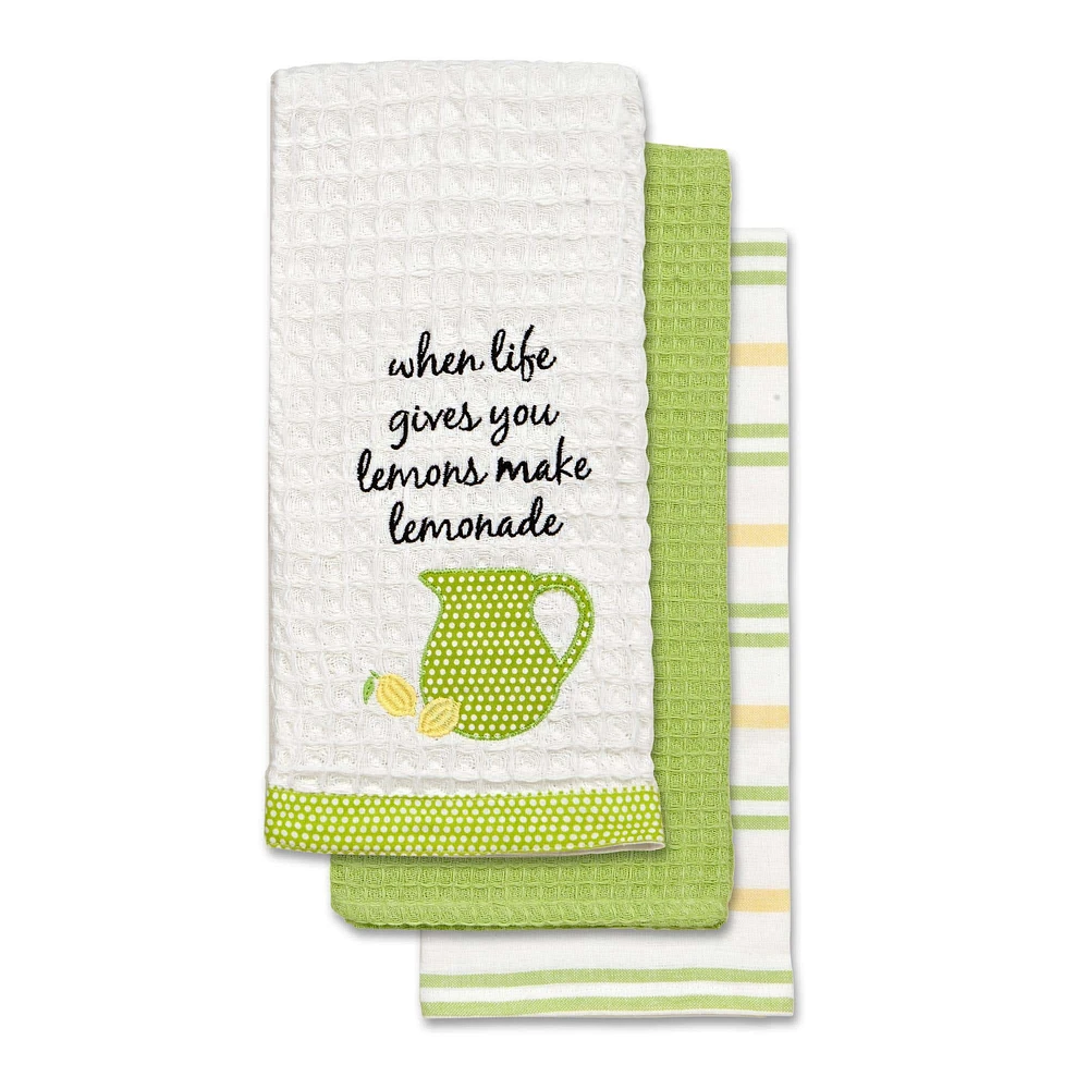 Harman Combo 'When Life Gives You Lemons' Cotton Kitchen Towel - Set/3