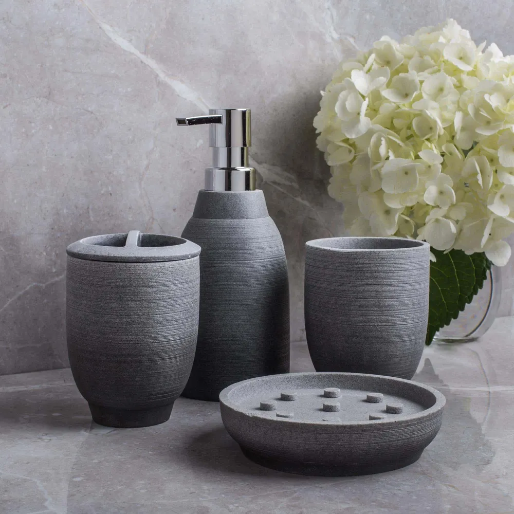 Moda At Home Greystone Resin Tumbler (Grey)