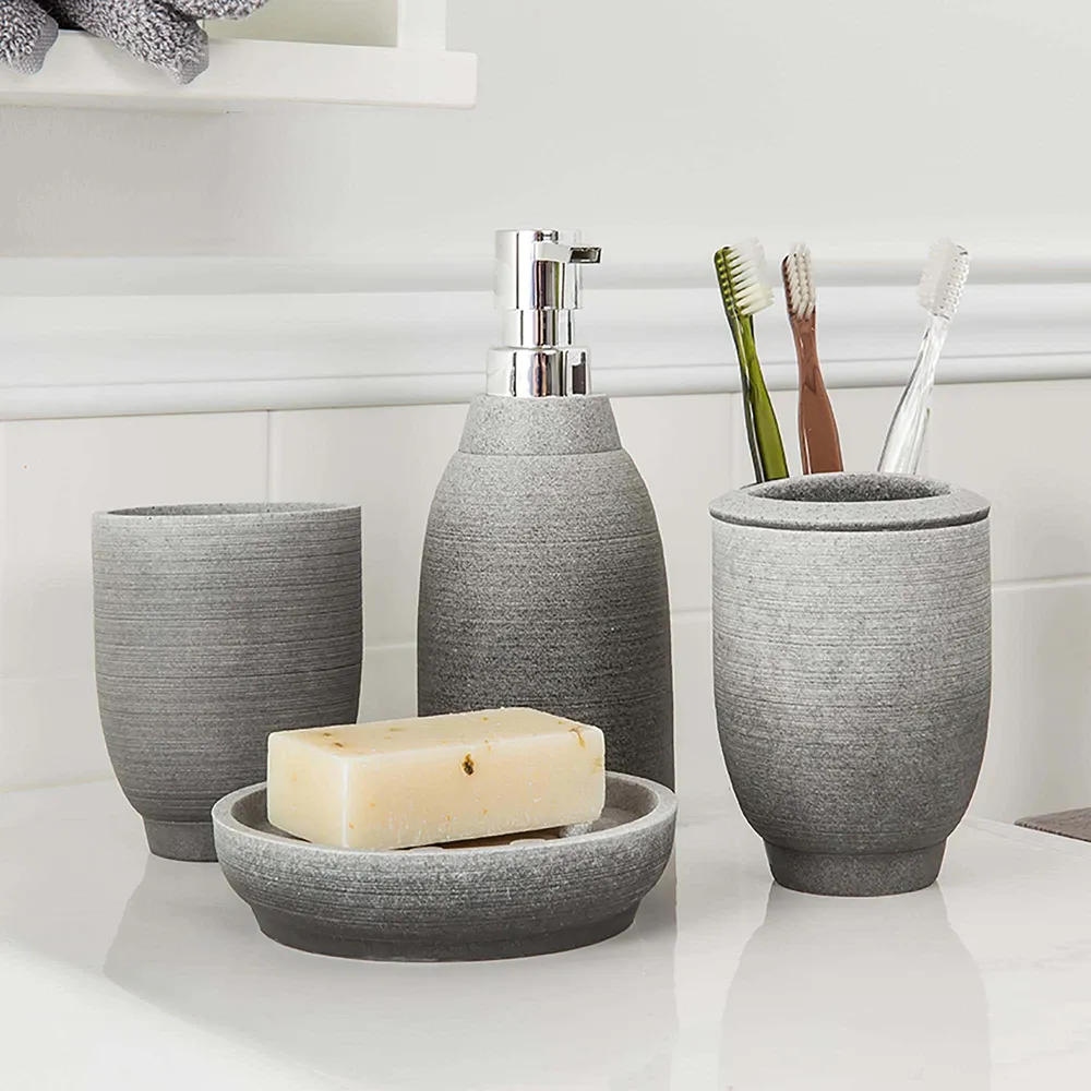 Moda At Home Greystone Resin Tumbler (Grey)