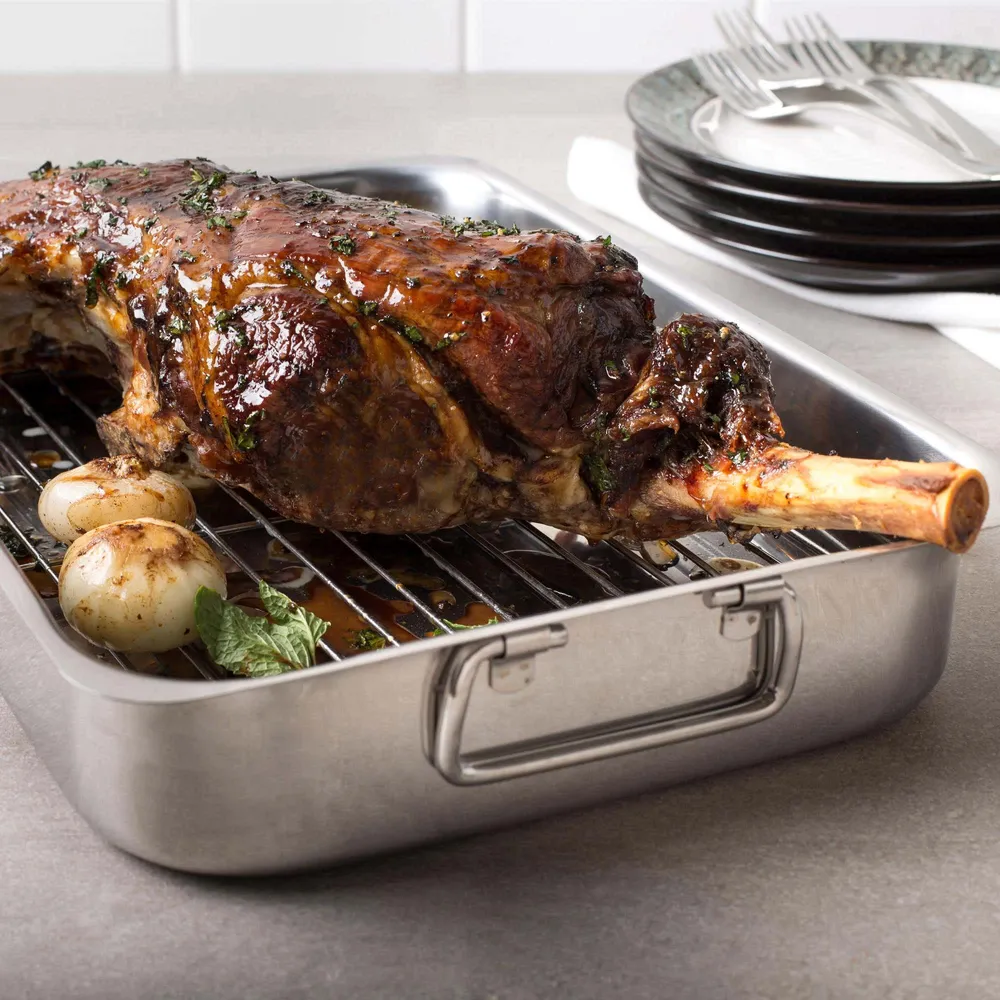 KSP Kuisine Open Roaster with Rack (Stainless Steel)