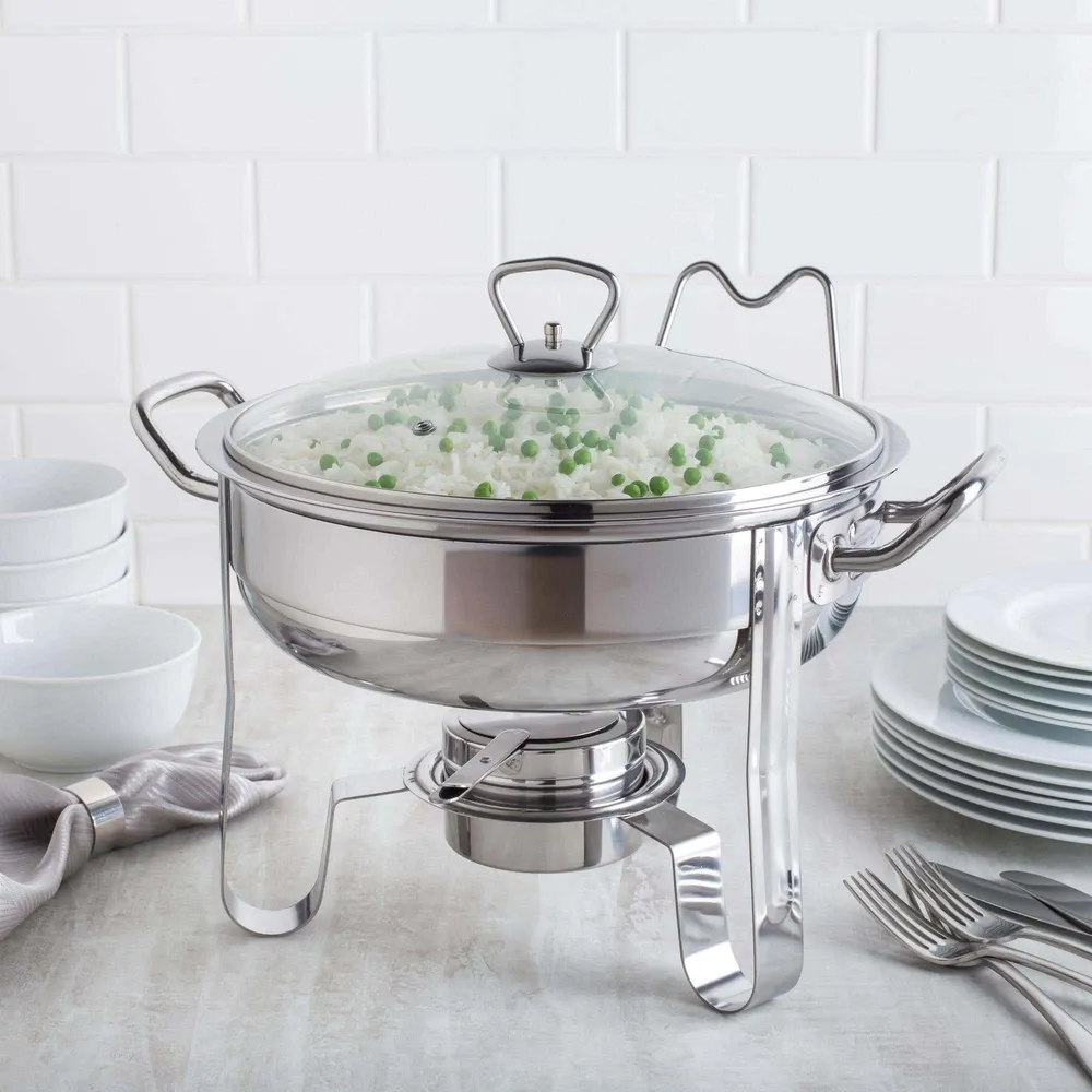 KSP Kuisine Chafing-Buffet Server with Stand (Stainless Steel)