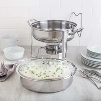 KSP Kuisine Chafing-Buffet Server with Stand (Stainless Steel)
