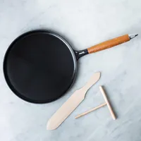 Staub France Cast Iron 11" Crepe Pan (Black)