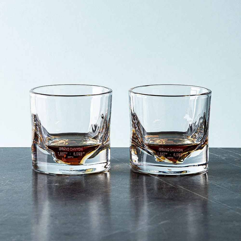 Liiton Crystal 'Grand Canyon' Whiskey Glass - Set of 2 (10oz.)