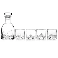 Liiton Crystal 'The Peaks' Whiskey Decanter Combo - Set of 5