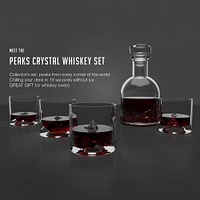 Liiton Crystal 'The Peaks' Whiskey Decanter Combo - Set of 5