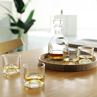 Liiton Crystal 'The Peaks' Whiskey Decanter Combo - Set of 5