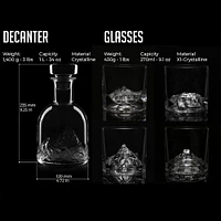 Liiton Crystal 'The Peaks' Whiskey Decanter Combo - Set of 5