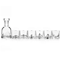 Liiton Luxury Peaks 'W/Tray & Coasters' Whiskey Decanter Combo Set/14