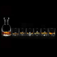 Liiton Luxury Peaks 'W/Tray & Coasters' Whiskey Decanter Combo Set/14