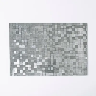KSP Ritz Metallic 'Squares' PVC Placemat (Silver)