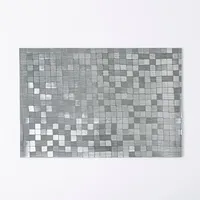 KSP Ritz Metallic 'Squares' PVC Placemat (Silver)