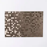 KSP Ritz Metallic 'Squares' PVC Placemat (Pewter)