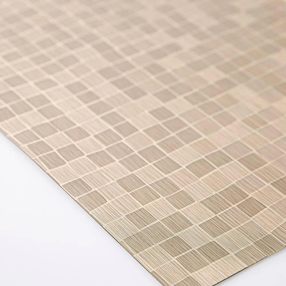 KSP Ritz Metallic 'Squares' PVC Placemat (Champagne)