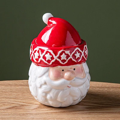 Santa's Secrets Christmas Santa Dolomite Sugar Jar (Red/White)