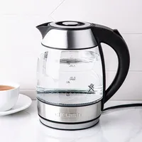 Chefman Glass Kettle with Infuser (Brush Stainless Steel)